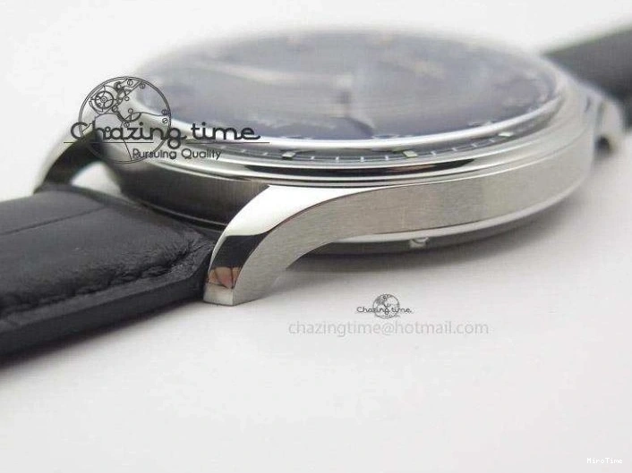 MIROTIME 0322 Portuguese IW545407 Black Dial ZF 1:1 Best Edition On Dark Blue Leather Strap DailyWear 7337